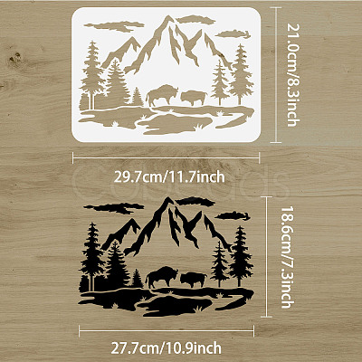 Plastic Drawing Painting Stencils Templates DIY-WH0396-0042-1