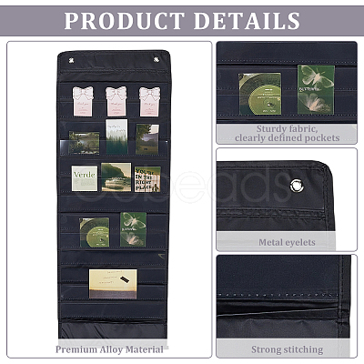 Oxford Cloth & PET Pocket Chart Hanging Storage Bags AJEW-WH0709-154-1