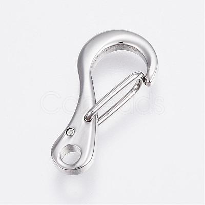 Tarnish Resistant 304 Stainless Steel Keychain Clasp Findings STAS-P150-07P-1