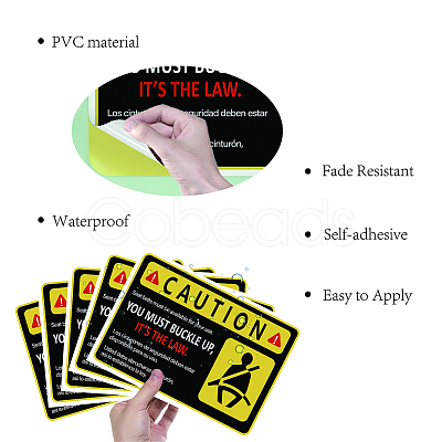 Waterproof PVC Warning Sign Stickers DIY-WH0237-022-1