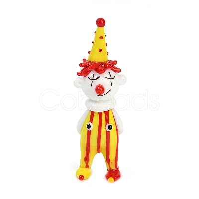 Handmade Lampwork Clown Display Decorations LAMP-Q005-12E-1
