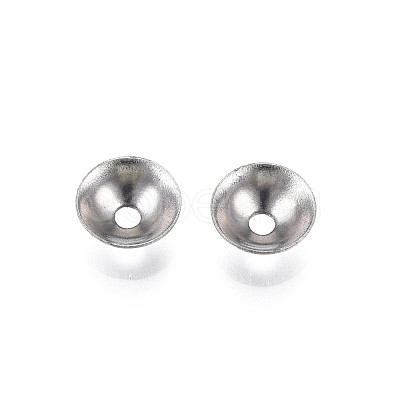 Non-Tarnish 304 Stainless Steel Bead Caps STAS-S057-48B-P-1