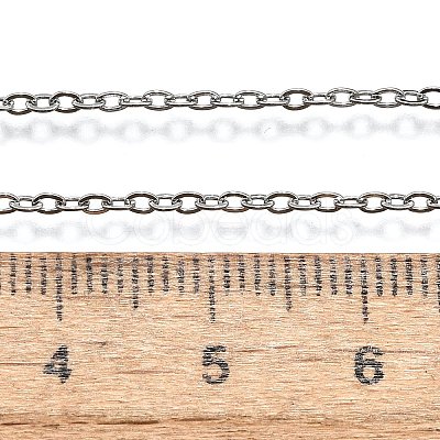 Non-Tarnish 304 Stainless Steel Cable Chain Necklace STAS-T040-PJ204-40-1
