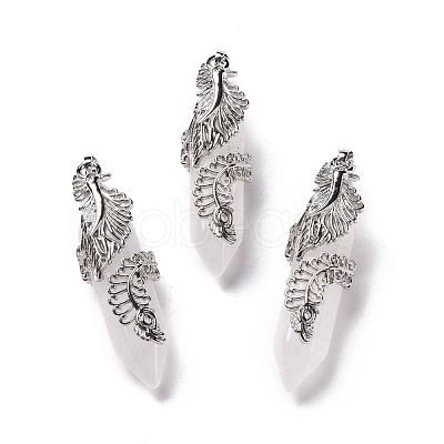 Natural Quartz Crystal Pendants G-E059-02AS-06-1