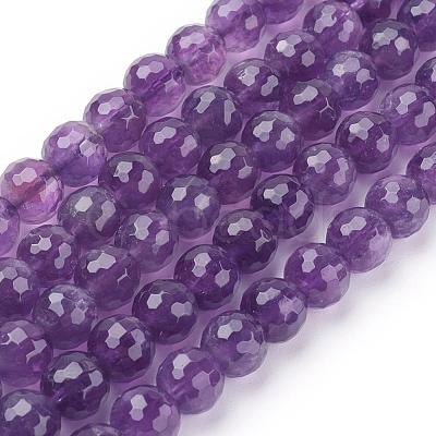 Natural Amethyst Beads Strands X-G-C073-8mm-3-1
