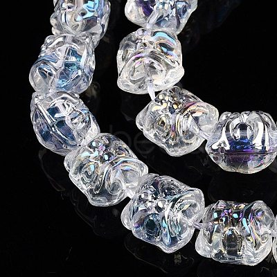 Transparent Electroplate Glass Beads Strands EGLA-N012-13-1