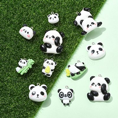 18Pcs 9 Colors Opaque Resin Pendants CRES-YW0002-79-1