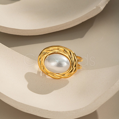 304 Stainless Steel Cuff Open Rings for Women LS-DM4444-1