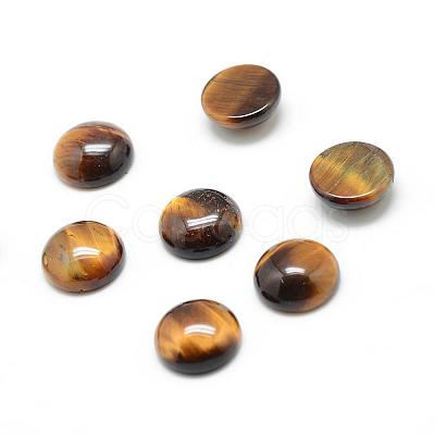 Natural Tiger Eye Gemstone Cabochons G-T020-14mm-26-1