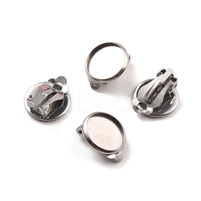 Non-Tarnish 316 Stainless Steel Clip-on Earring Findings STAS-I187-02C-P-1