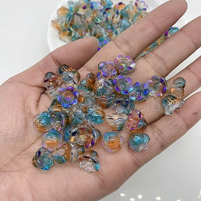 Glass Bead Caps GLAA-WH0033-90G-1