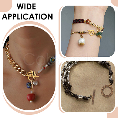 150Pcs 15 Styles Brass Toggle Clasps KK-ME0003-87-1