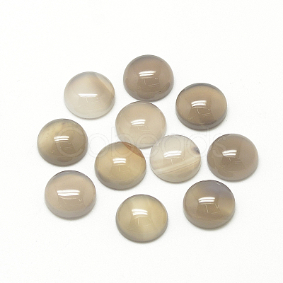 Natural Gray Agate Cabochons X-G-R416-12mm-15-1