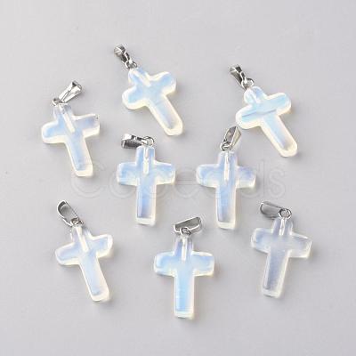 Synthetic Opalite Pendants G-J354-10-1