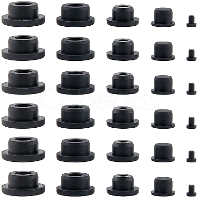 30Pcs 5 Styles Silicone Hole Plugs AJEW-GF0011-63C-1