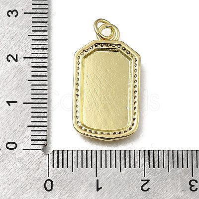 Brass Micro Pave Cubic Zirconia Pendants X-KK-C090-16G-1