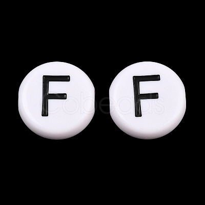 Opaque White Acrylic European Beads AC-CBA3BDD-01F-1