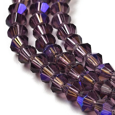 Transparent Electroplate Glass Beads Strands LS-EGLA-A039-T4mm-L04-1