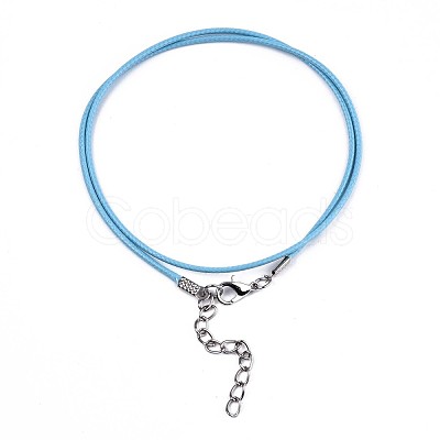 Waxed Cotton Cord Necklace Making MAK-S034-009-1