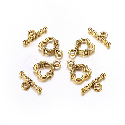 Tibetan Style Alloy Toggle Clasps X-GLF1086Y-NF-1
