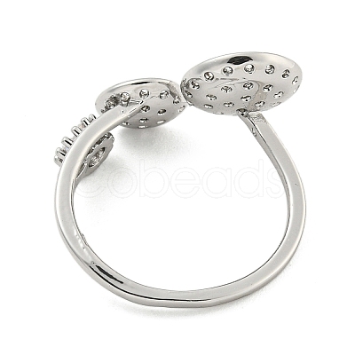 Brass Micro Pave Cubic Zirconia Cuff Rings RJEW-I103-099P-1