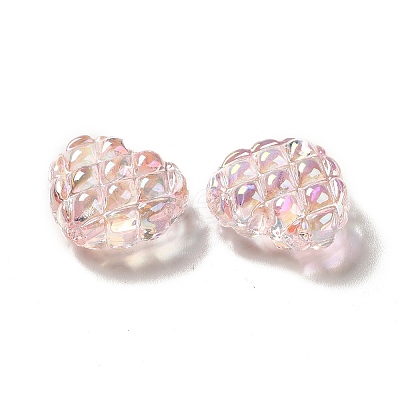 Transparent Acrylic Waffle Beads OACR-E016-01B-1