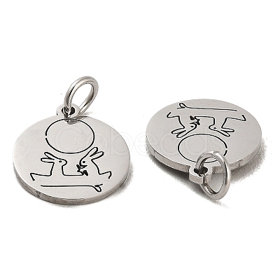 Non-Tarnish 304 Stainless Steel Charms STAS-D050-07P-16-1