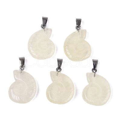Hearted Natural Lemon Quartz Pendants G-Q601-45H-1
