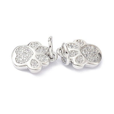 Brass Micro Pave Cubic Zirconia Charms LS-ZIRC-C022-22P-1