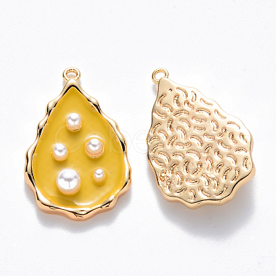 Brass Enamel Pendants KK-T049-053G-05-NF-1