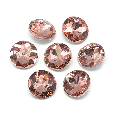 Pointed Back Glass Rhinestone Cabochons RGLA-T029-8mm-06-1