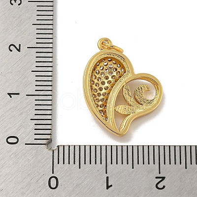 Brass Micro Pave Cubic Zirconia Pendants KK-N254-136C-G-1