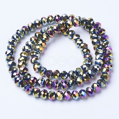 Electroplate Transparent Glass Beads Strands LS-EGLA-A034-T6mm-UA07-1