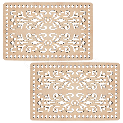 Wooden Basket Bottoms DIY-WH0166-59B-1