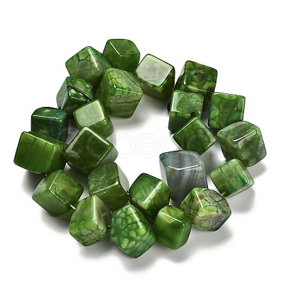 Dyed Natural Agate Beads Strands G-G203-06-1