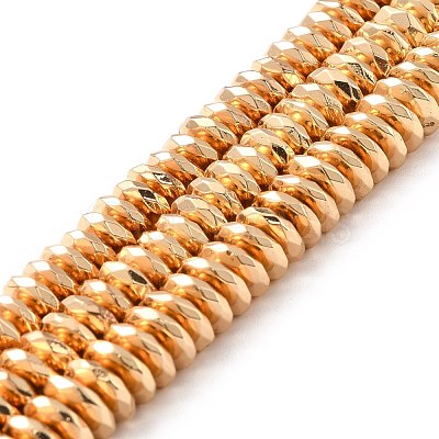 Electroplate Non-magnetic Synthetic Hematite Beads Strands G-L485-06B-LG-1