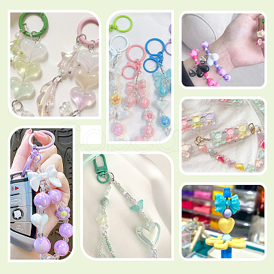 DIY Heart Acylic & Resin Rhinestones Beads Jewelry Making Kits DIY-PH0023-76-1