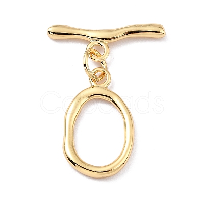 Rack Plating Brass Toggle Clasps X-KK-B036-06G-1