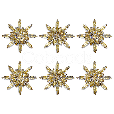 6Pcs Glass Cabochons GLAA-FG0001-32A-1