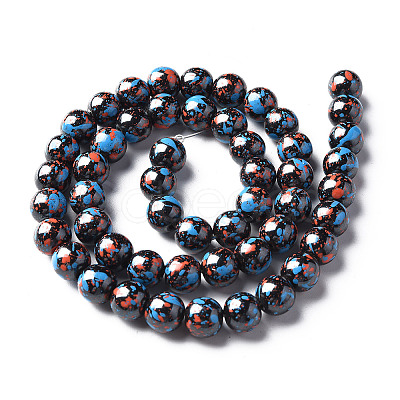 Spray Painted Non-magnetic Synthetic Hematite Beads Strands LS-G-N337-06E-1
