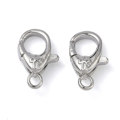 Cross Brass Lobster Claw Clasps KK-H256-03P-02-1