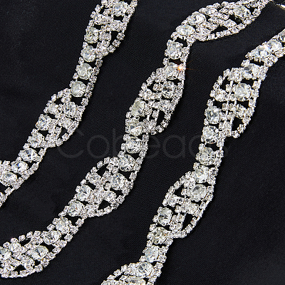1Yard Wavy Glass Rhinestone Chains Garland Strands for Wedding AJEW-HS0001-45-1