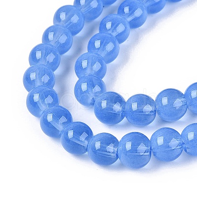 Transparent Glass Imitation Cat Eye Beads Strands GLAA-Q110-01B-04-1