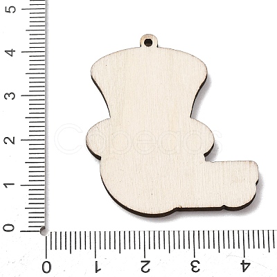 American Football Themed Printed Wooden Pendants WOOD-B012-02B-1