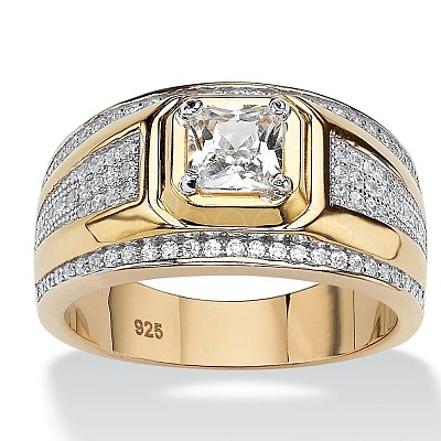 Square Alloy with Crystal Rhinestone Finger Rings FS-WG4A2D8-12-1