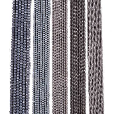 Opaque Solid Color Imitation Jade Glass Beads Strands EGLA-A044-P6mm-D10-1