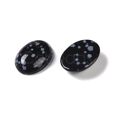Natural Snowflake Obsidian Cabochons G-B080-01A-23-1
