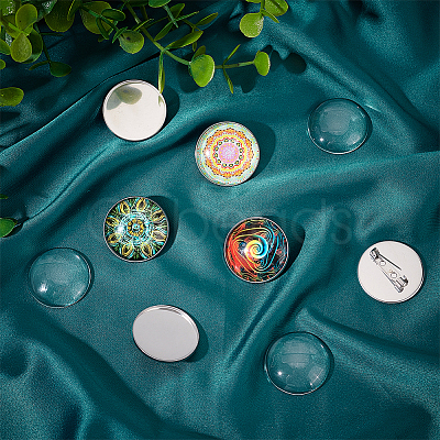 DIY Blank Dome Brooch Making Kit STAS-UN0044-51-1
