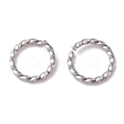 Non-Tarnish 304 Stainless Steel Open Jump Rings X-STAS-F191-12P-C-1