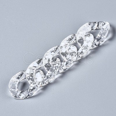 Transparent Spray Paint Acrylic Linking Rings TACR-Q276-001I-1